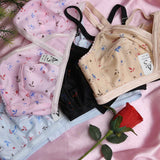 4 Piece summer fabric Printed jersey bra