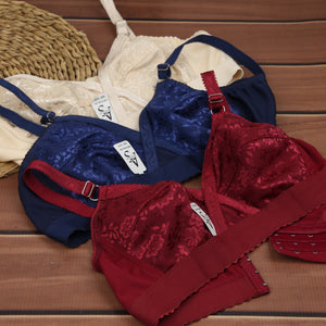 Pack of 3 – Hosiery + Net Bras with 4-Hook Suppor