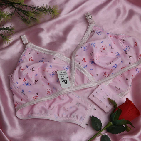 4 Piece summer fabric Printed jersey bra