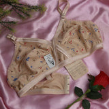 4 Piece summer fabric Printed jersey bra